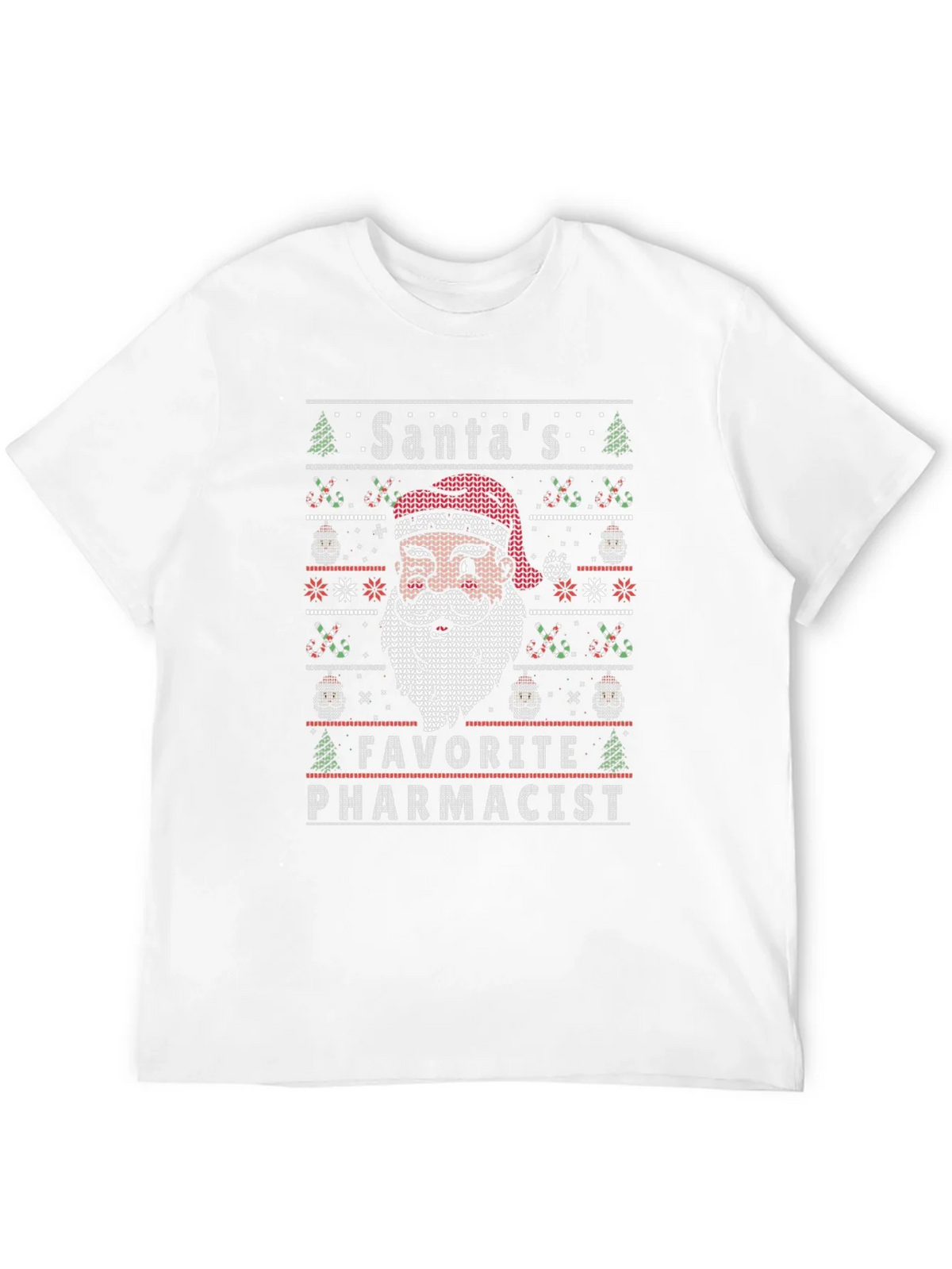 Santas Favorite Pharmacist Ugly Christmas Sweater T-Shirt product image 11