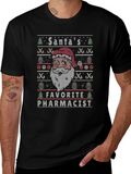 Santas Favorite Pharmacist Ugly Christmas Sweater T-Shirt product image 1