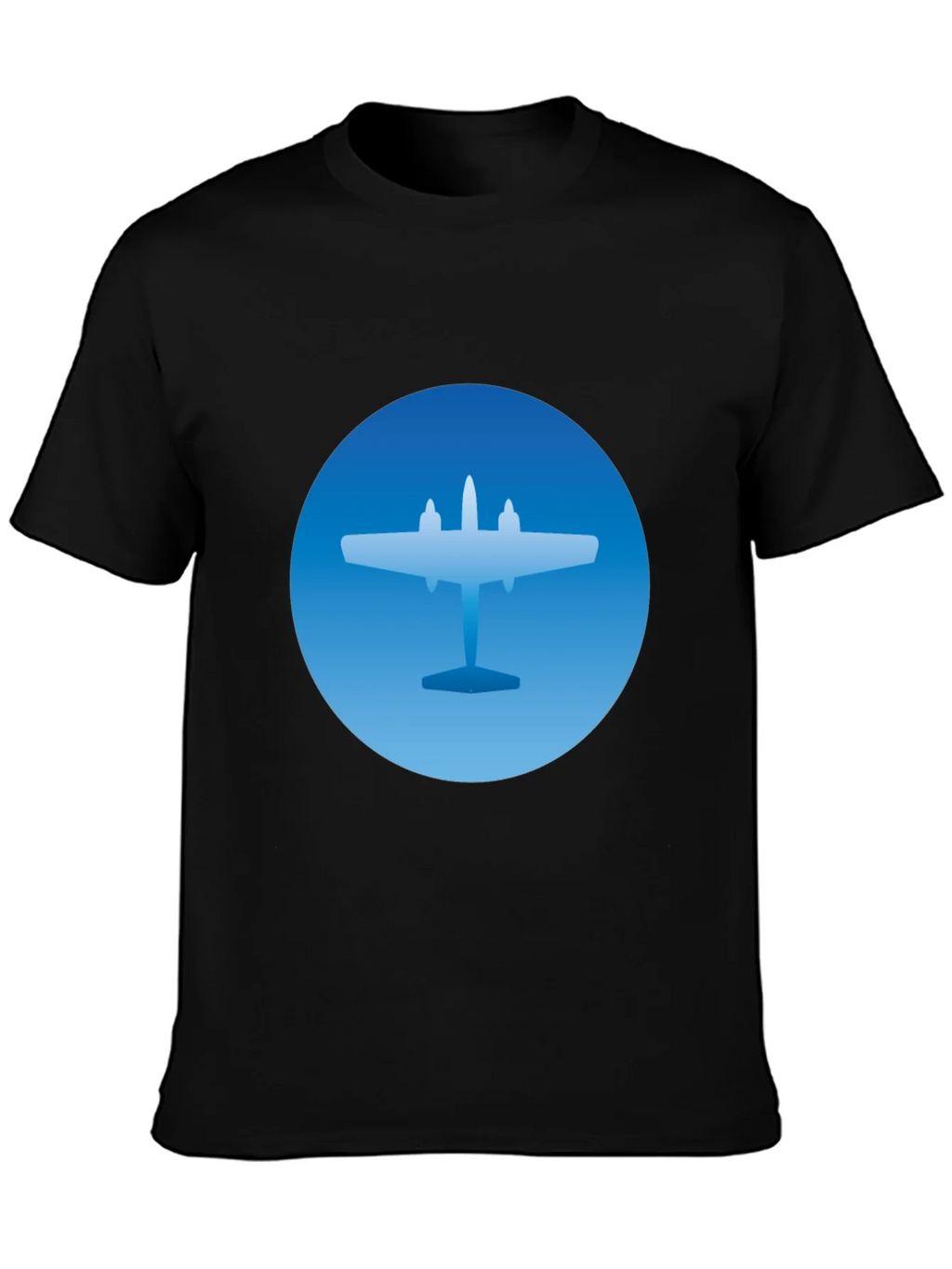 Airplane Graphic T-Shirt - Stylish Blue & Black Tee product image 3