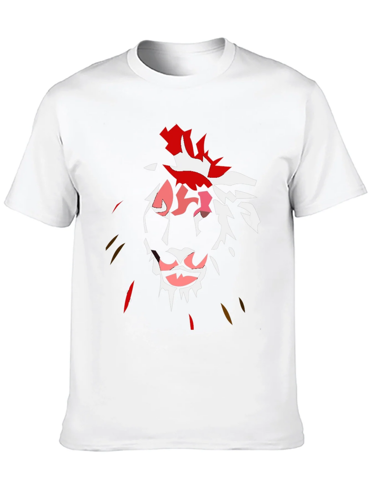 Abstract Lion Graphic Black T-Shirt product image 9