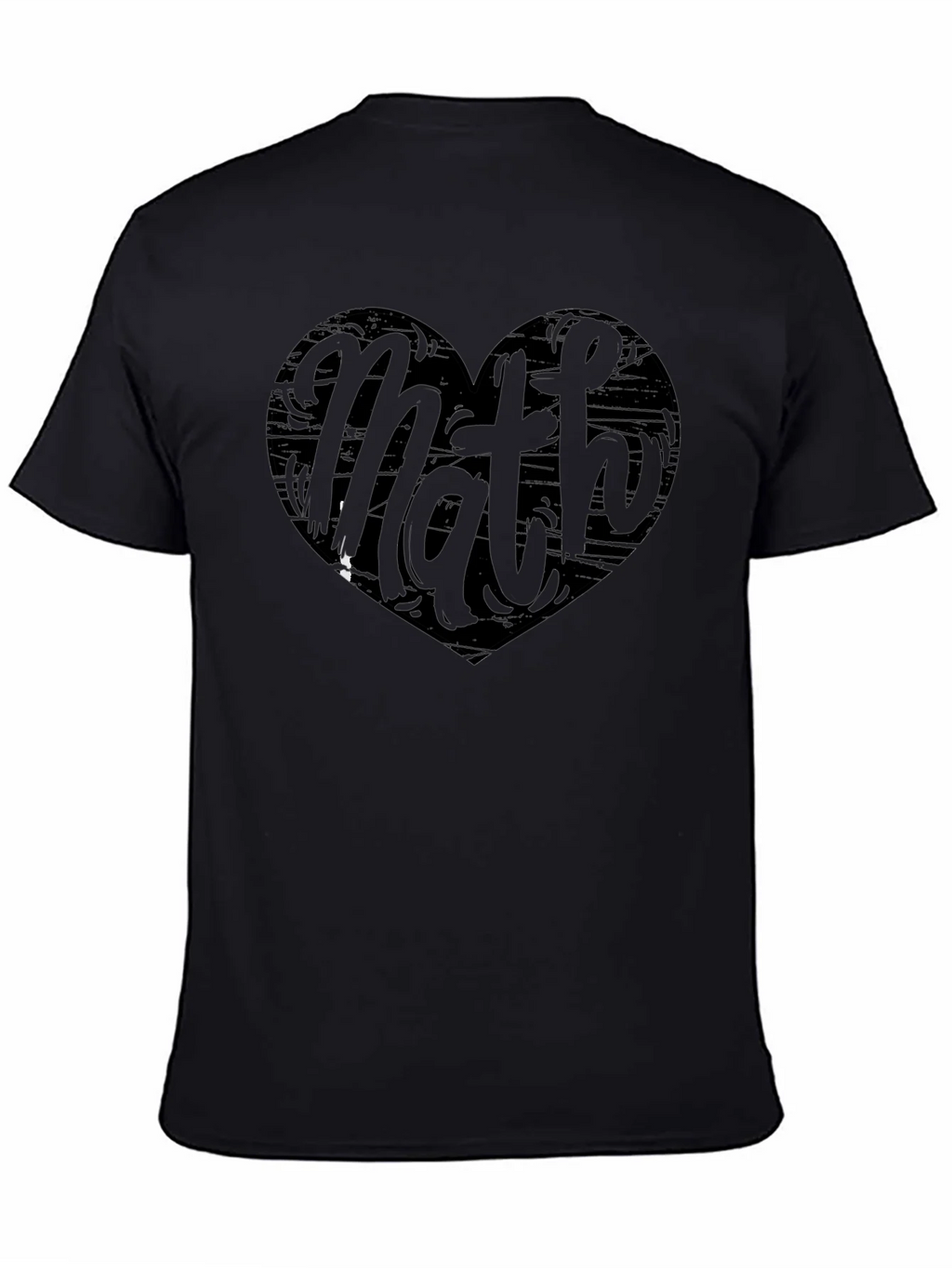 Math Heart Graphic Tee - Black Cotton Shirt product image 4