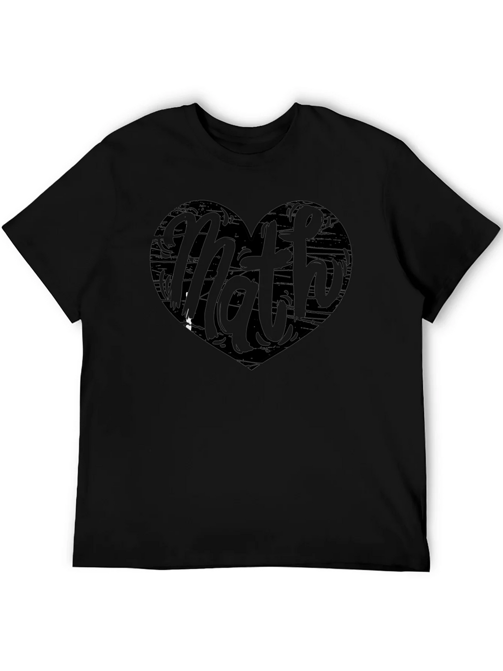 Math Heart Graphic Tee - Black Cotton Shirt product image 5