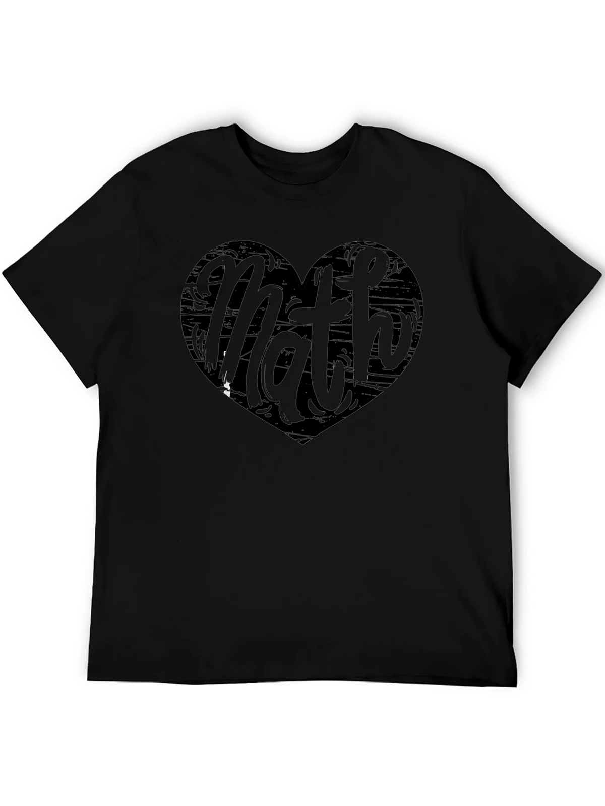 Math Heart Graphic Tee - Black Cotton Shirt product image 5