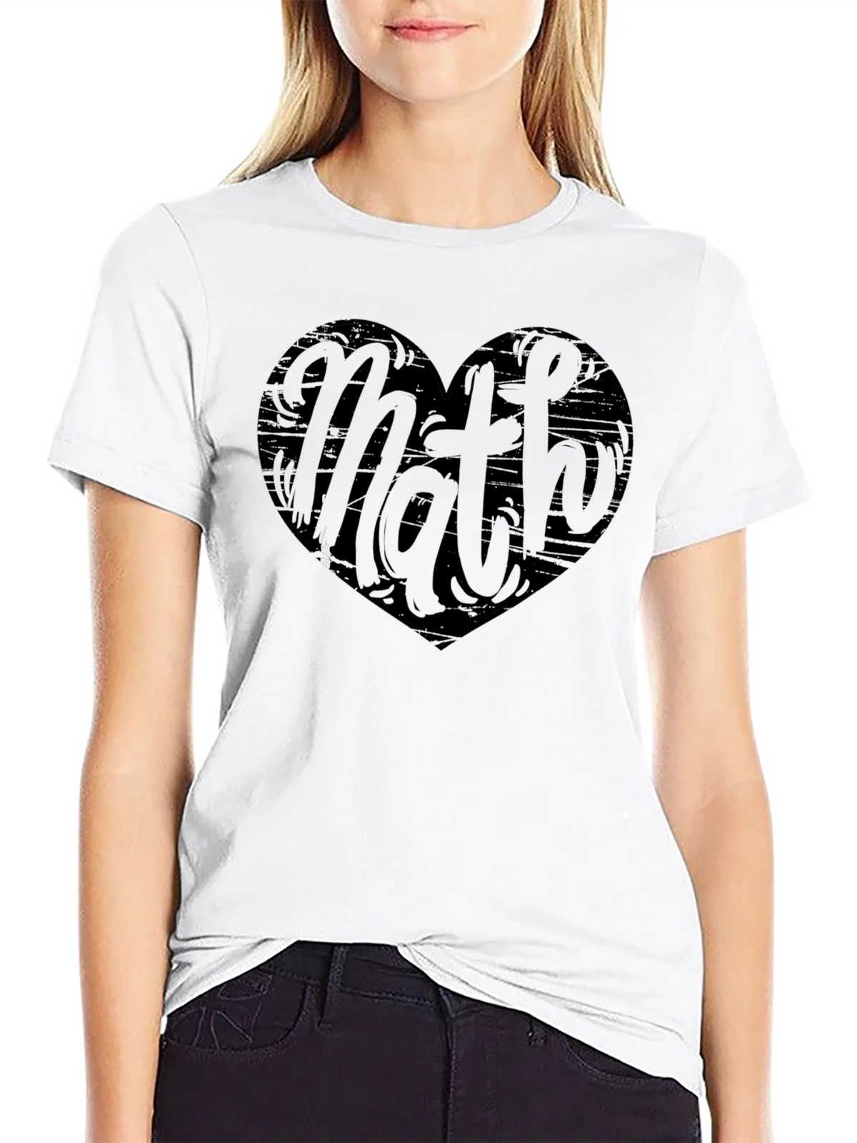 Math Heart Graphic Tee - Black Cotton Shirt product image 8