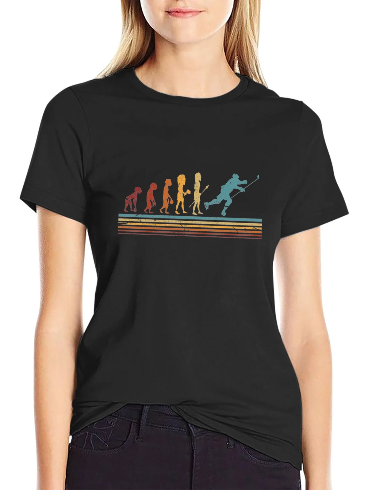 Hockey Evolution T-Shirt - Retro Style product image 1