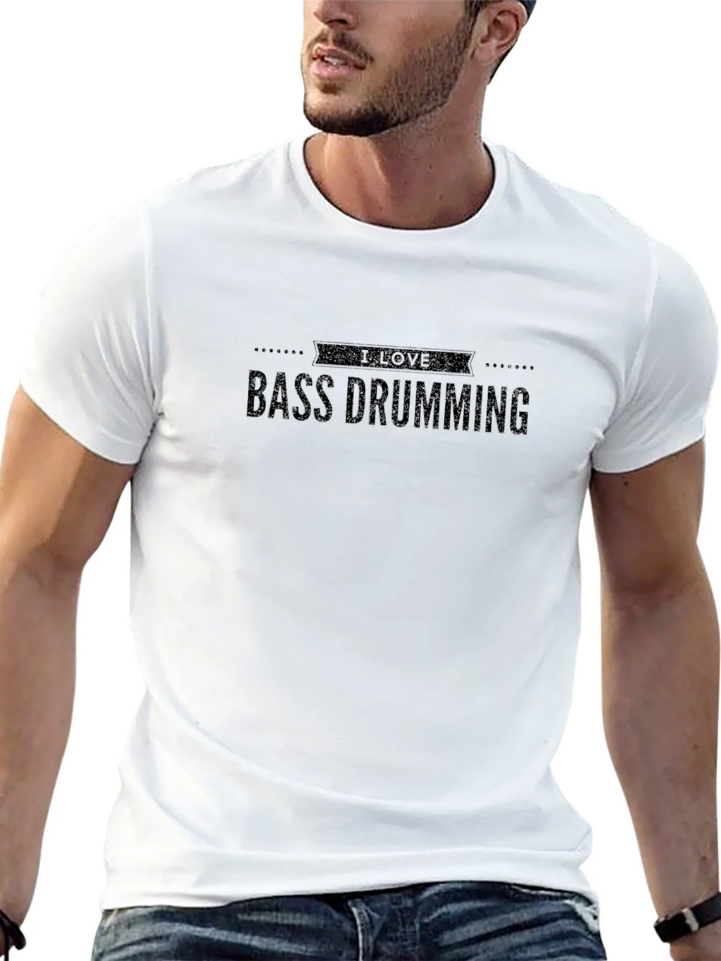 I Love Bass Drumming Graphic T-Shirt product image 12