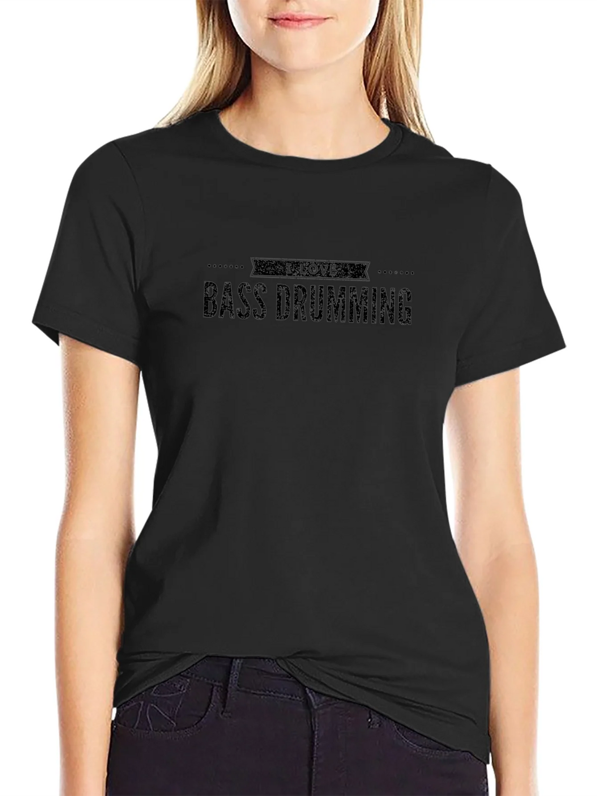 I Love Bass Drumming Graphic T-Shirt product image 2