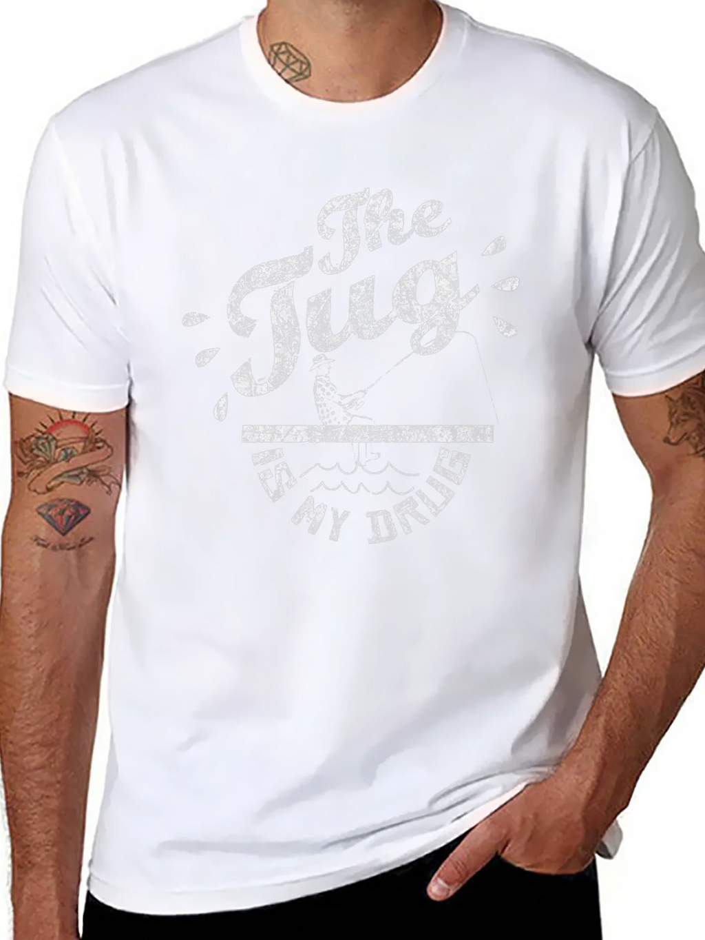 The Tug Is My Drug Fishing T-Shirt product image 7