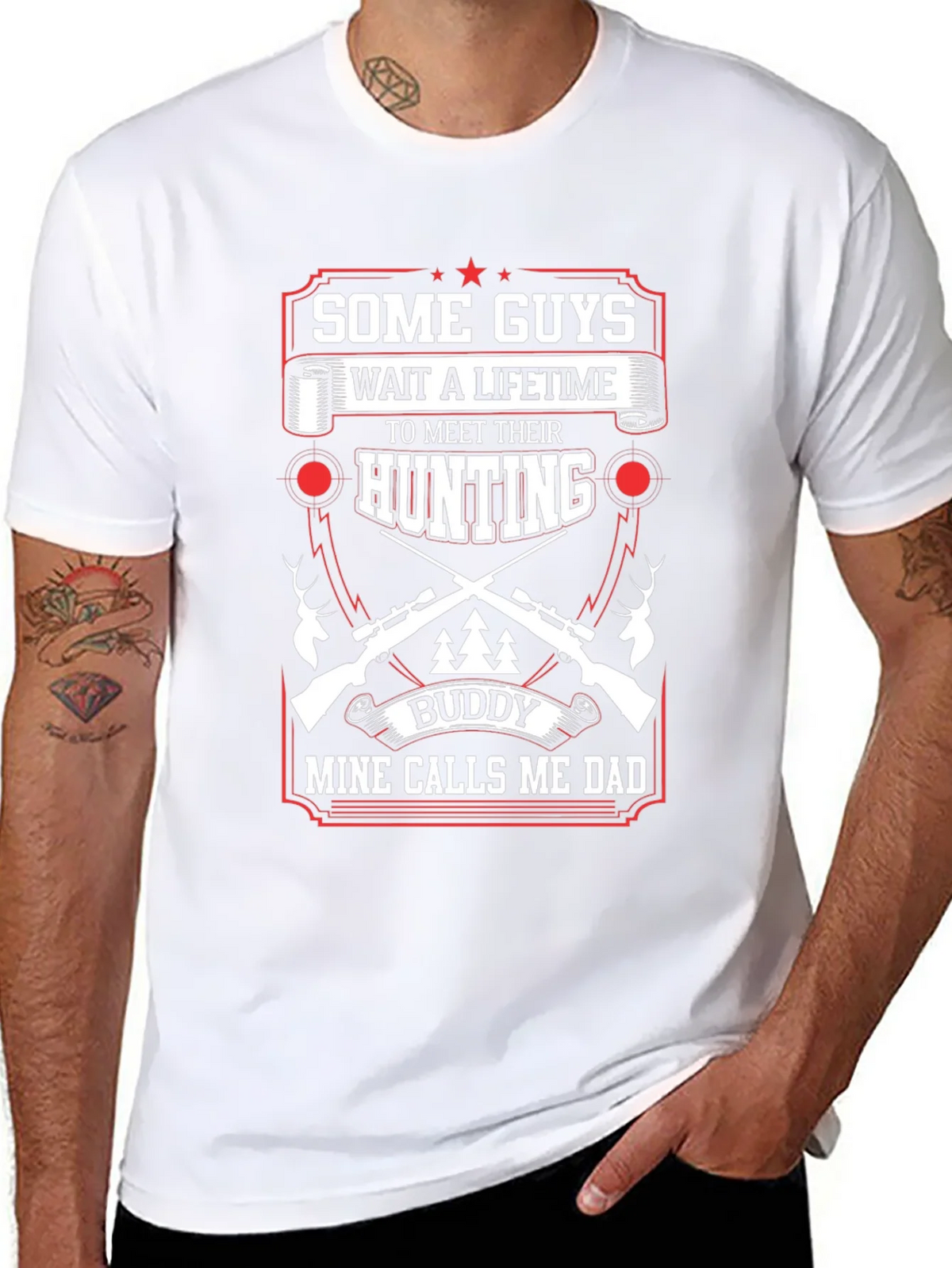 Hunting Buddy Dad T-Shirt: Some Guys Wait a Lifetime product image 7