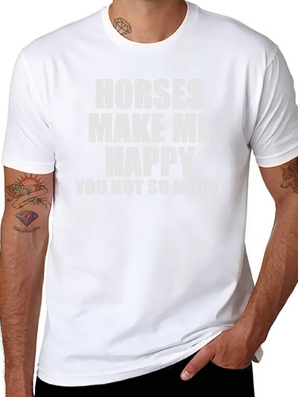 Horses Make Me Happy T-Shirt - Funny Equestrian Tee product image 7