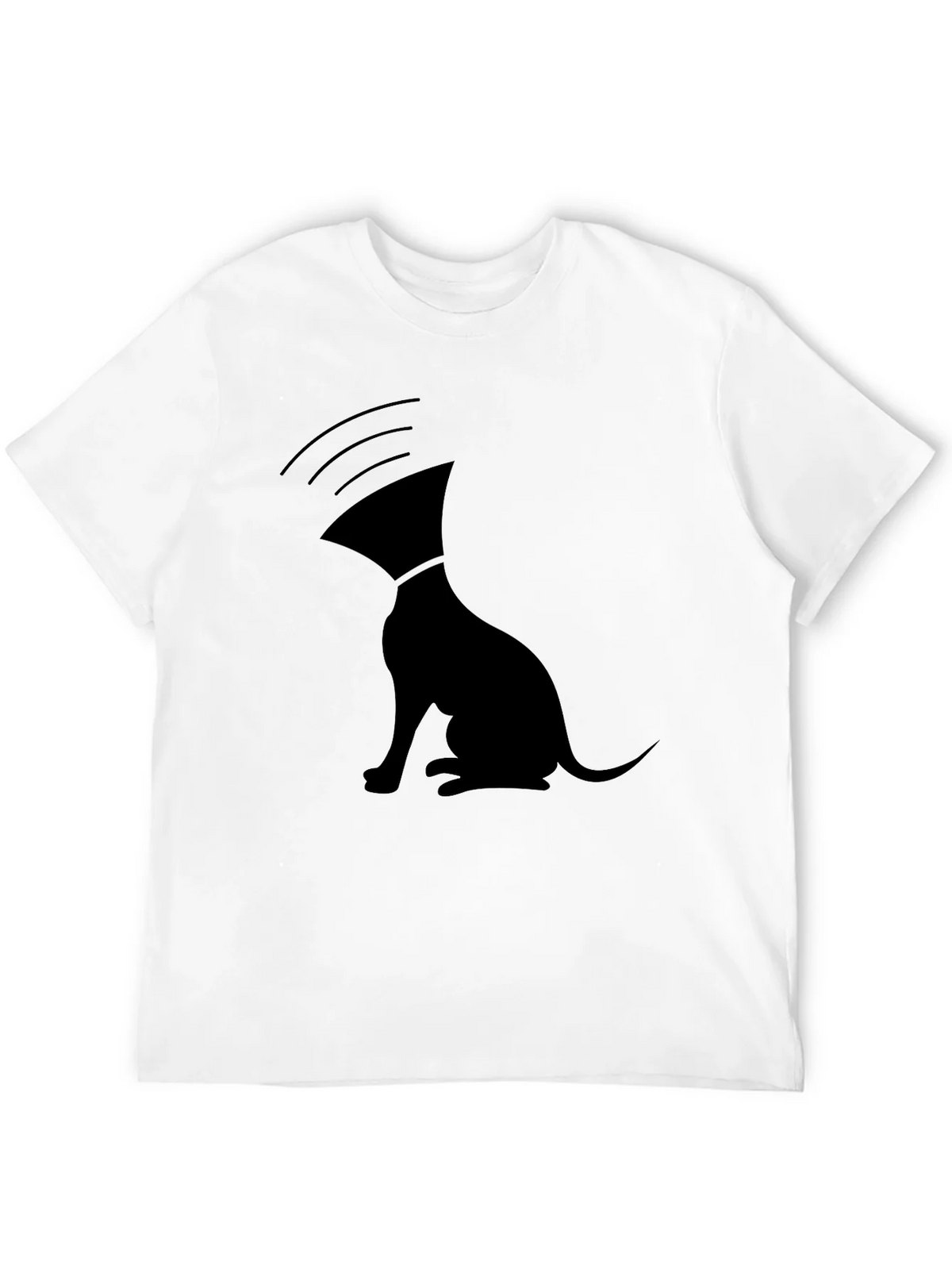 Unique Graphic T-Shirt: Dog with Cone of Shame product image 11