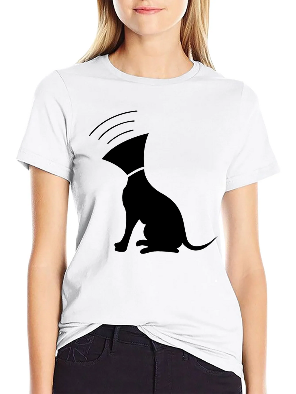 Unique Graphic T-Shirt: Dog with Cone of Shame product image 8