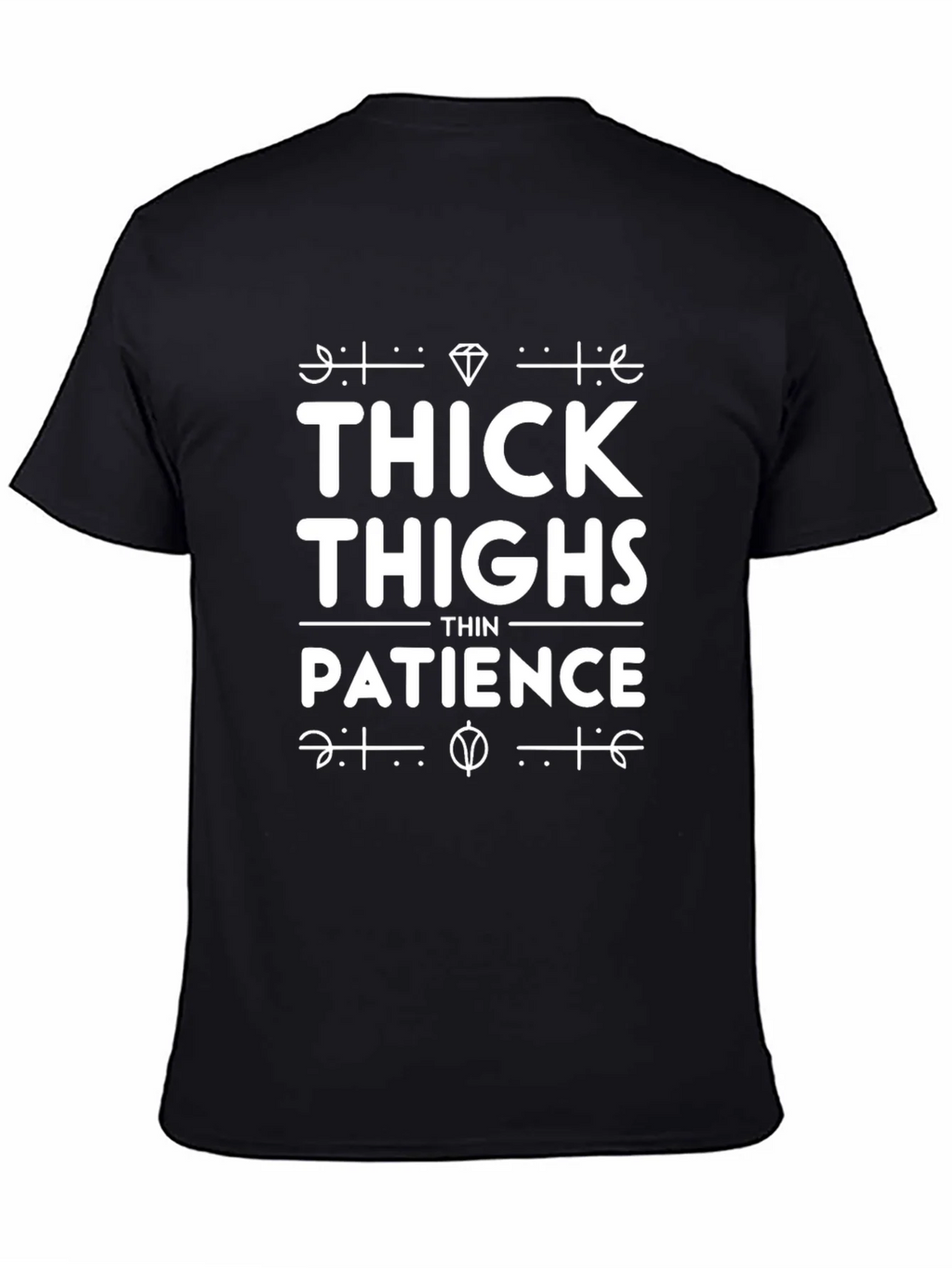Thick Thighs Thin Patience Graphic Tee - Black product image 4
