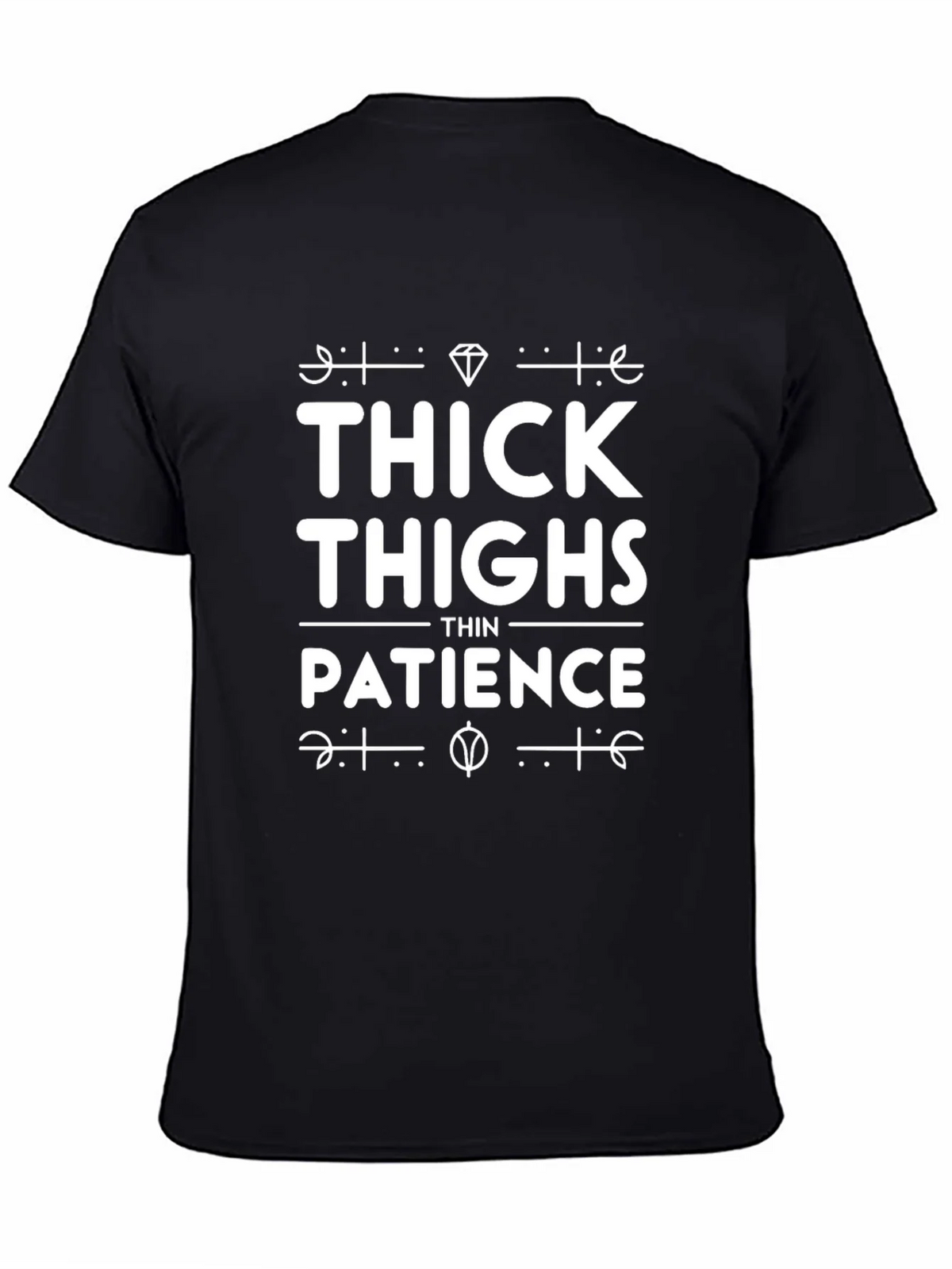 Thick Thighs Thin Patience Graphic Tee - Black product image 4