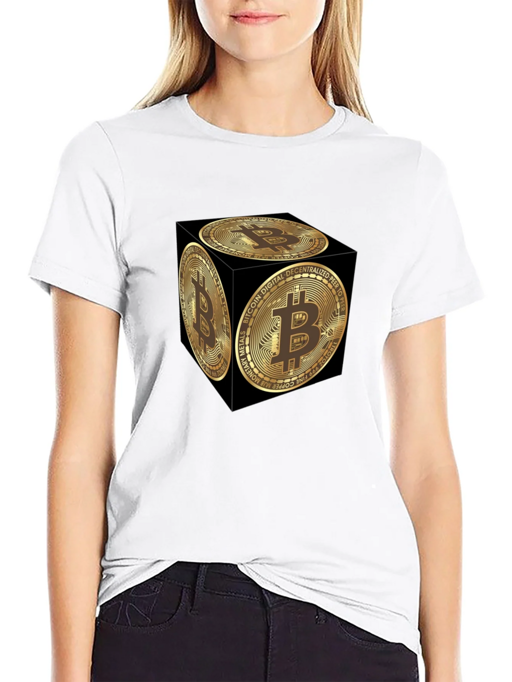 Bitcoin Cube Graphic Tee - Crypto Currency Fashion product image 8