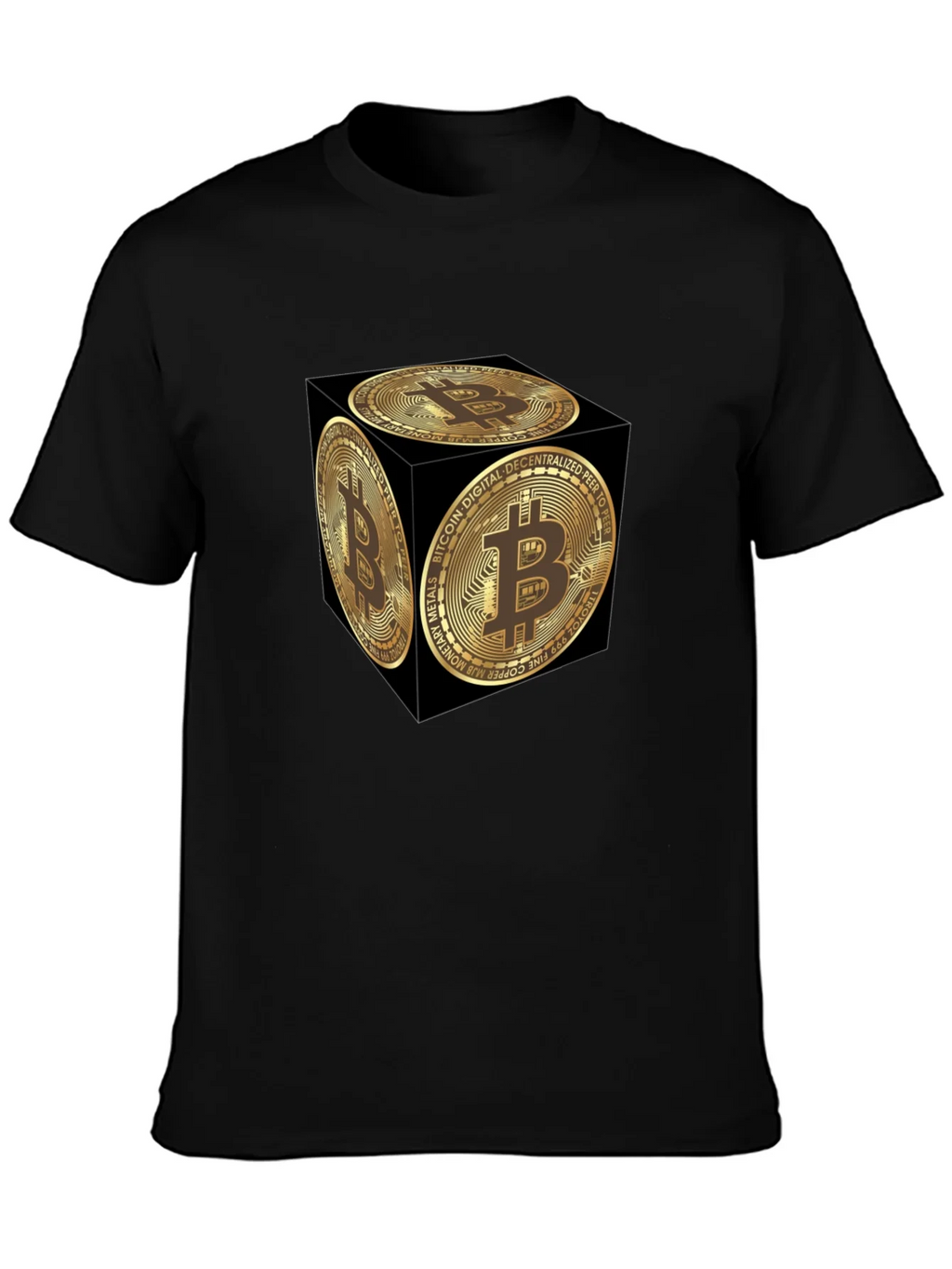 Bitcoin Cube Graphic Tee - Crypto Currency Fashion product image 3