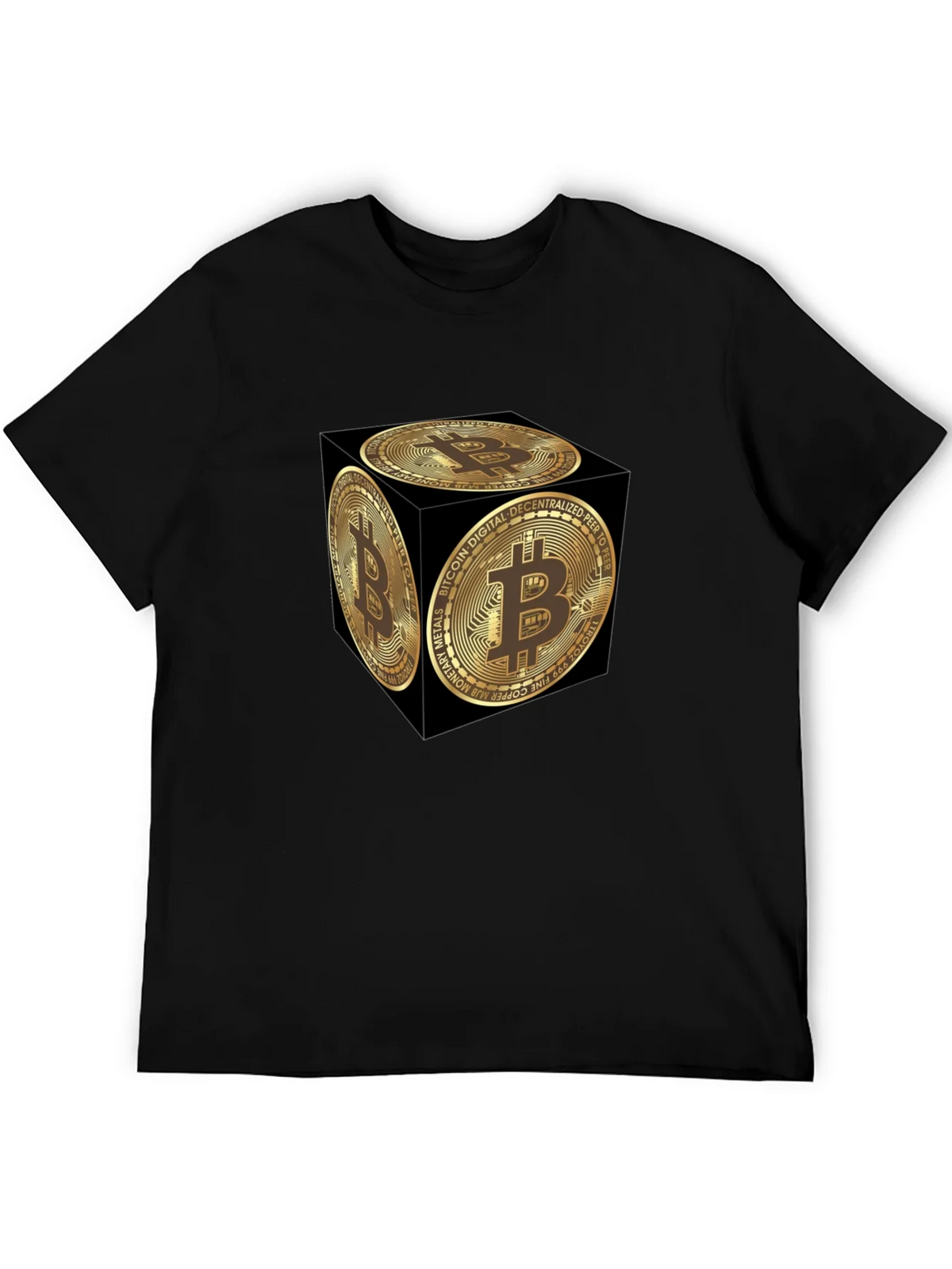 Bitcoin Cube Graphic Tee - Crypto Currency Fashion product image 5
