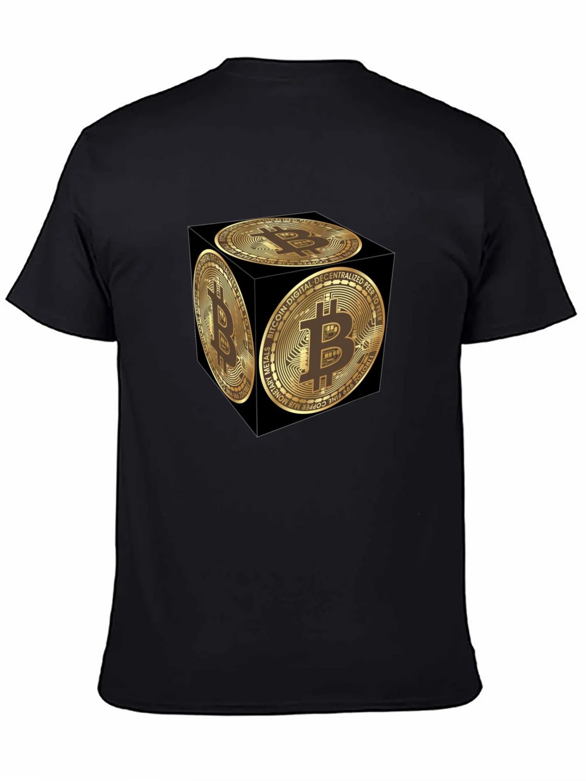 Bitcoin Cube Graphic Tee - Crypto Currency Fashion product image 4