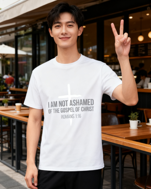 “I Am Not Ashamed of the Gospel” Christian T-Shirt - Romans product image 7