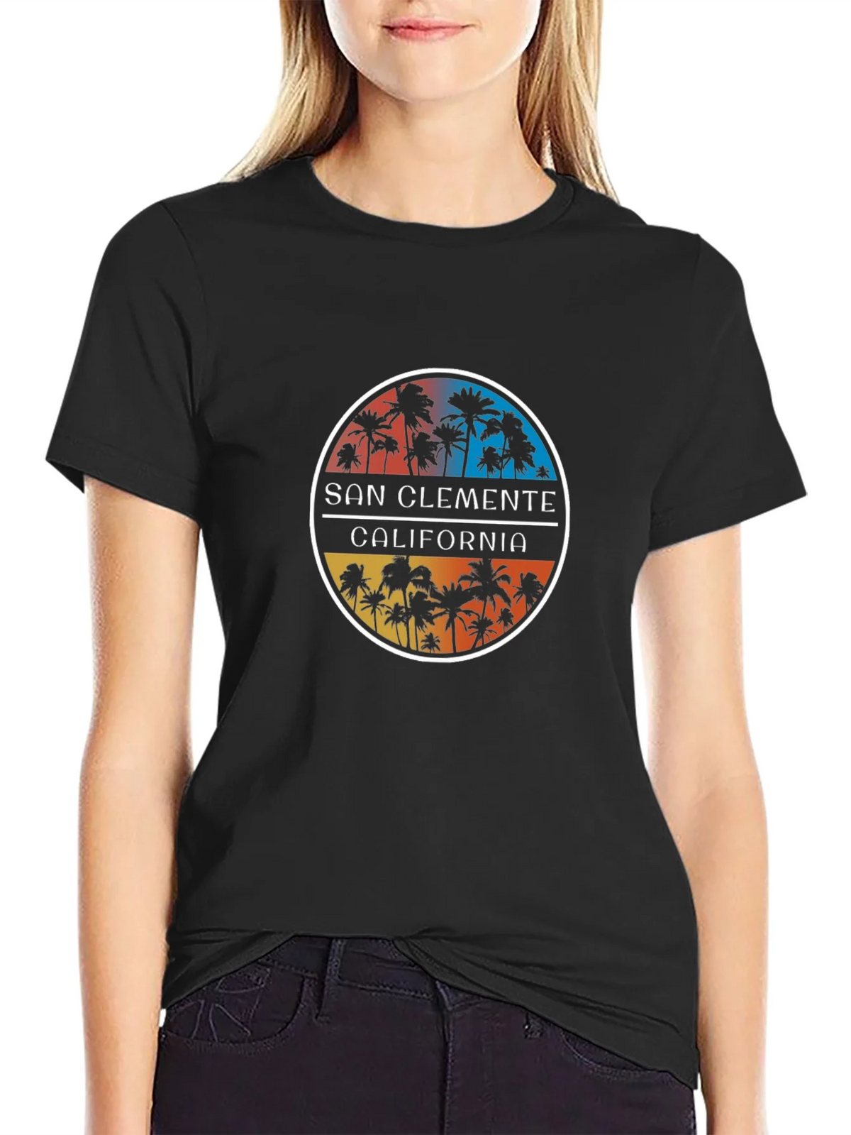 San Clemente California Palm Tree Graphic Tee product image 2