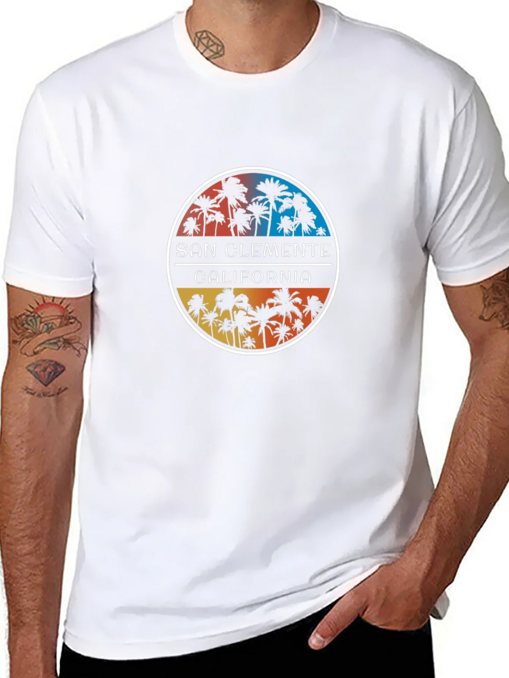 San Clemente California Palm Tree Graphic Tee product image 7