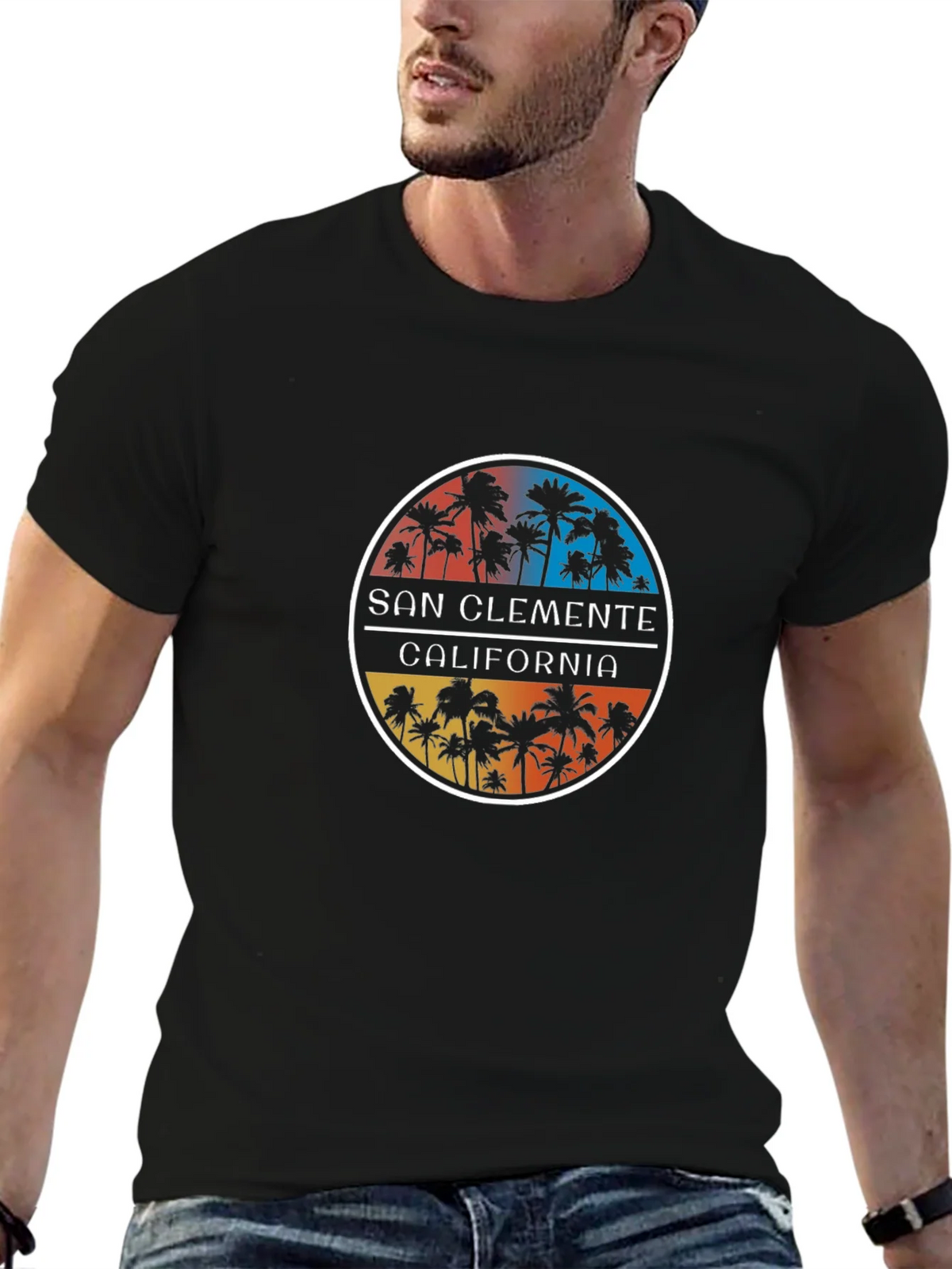 San Clemente California Palm Tree Graphic Tee product image 6