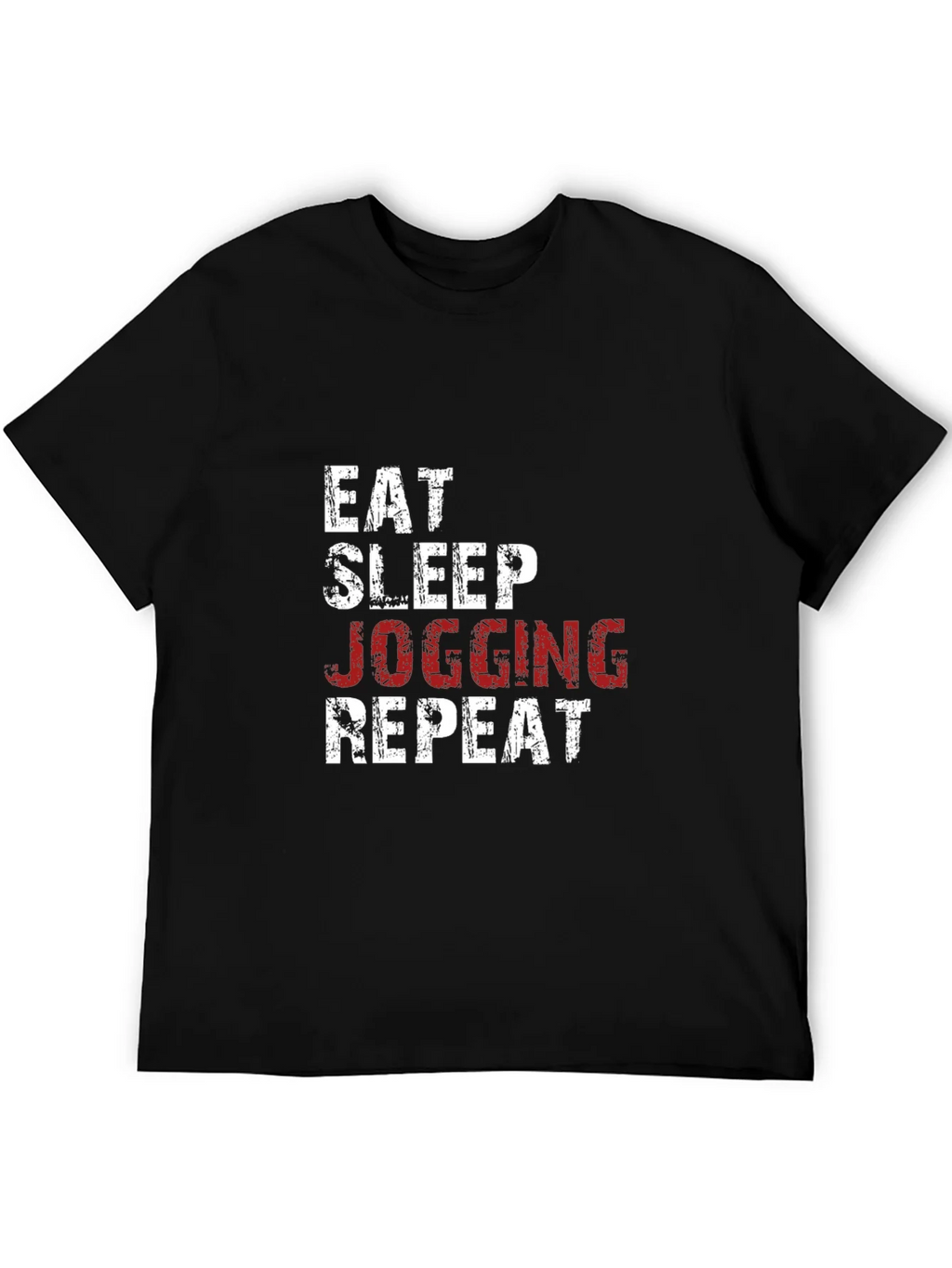 Eat Sleep Jogging Repeat Graphic Tee - Black product image 5