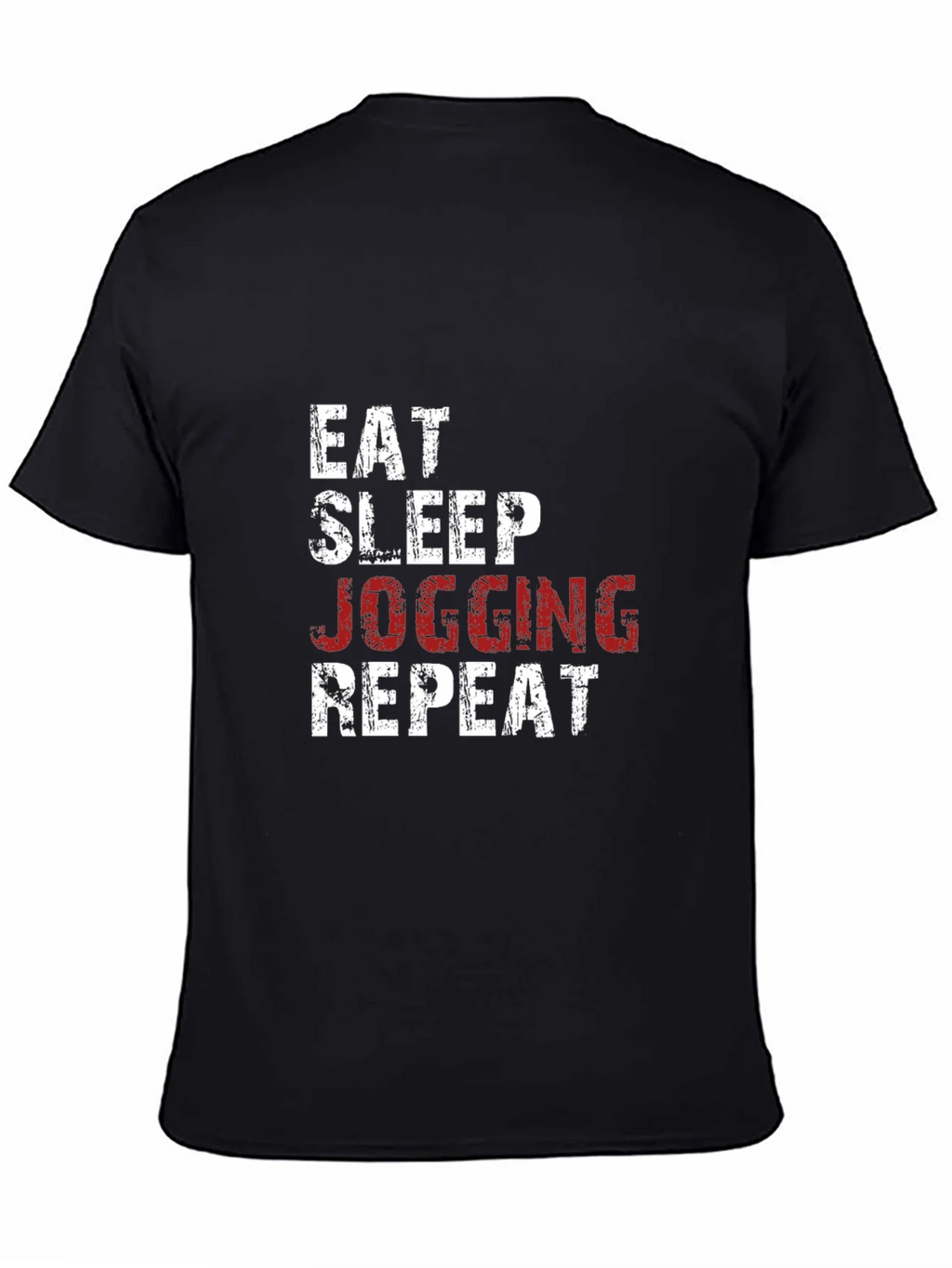 Eat Sleep Jogging Repeat Graphic Tee - Black product image 4
