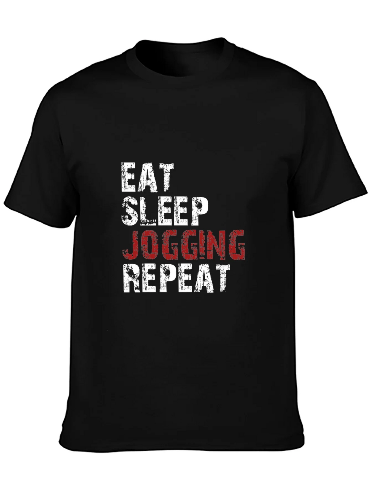 Eat Sleep Jogging Repeat Graphic Tee - Black product image 3