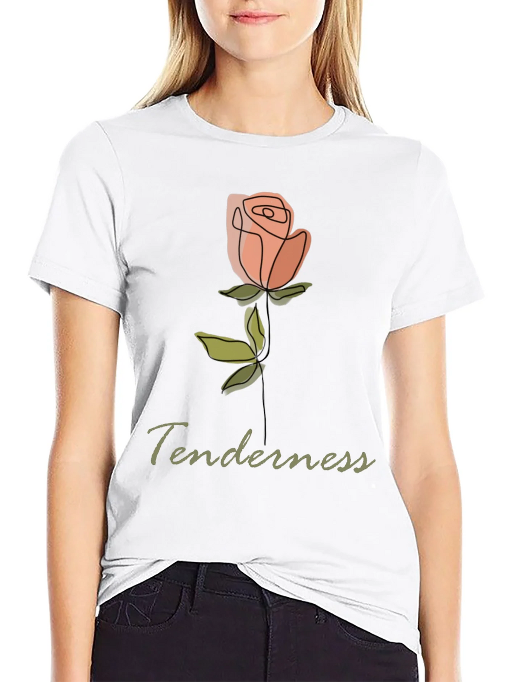 Tenderness Rose Graphic Tee - Stylish Comfort product image 8