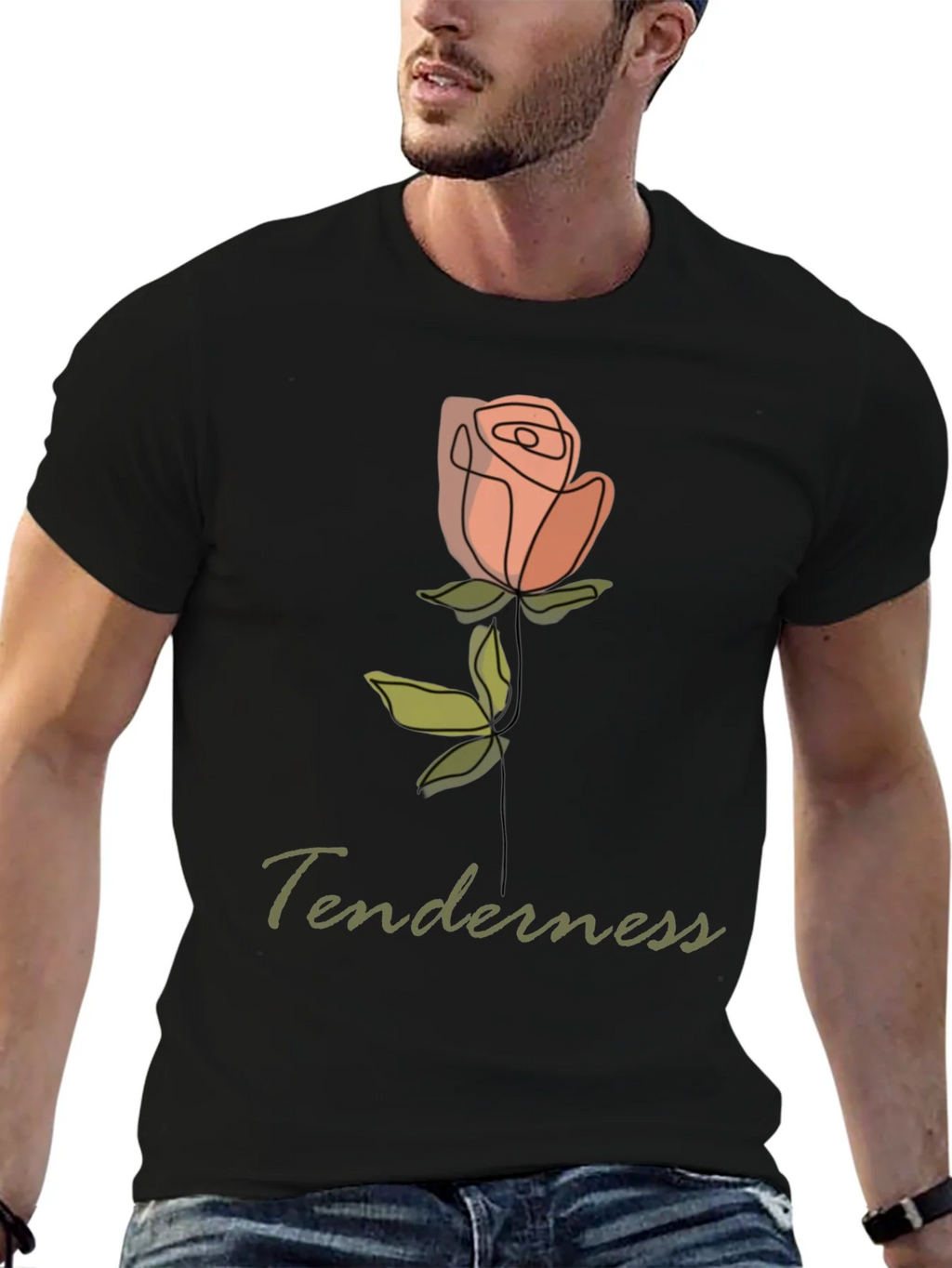 Tenderness Rose Graphic Tee - Stylish Comfort product image 6