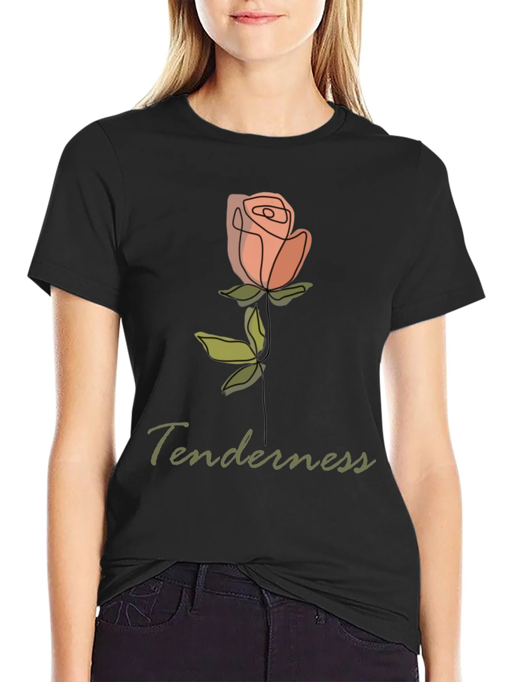 Tenderness Rose Graphic Tee - Stylish Comfort product image 2