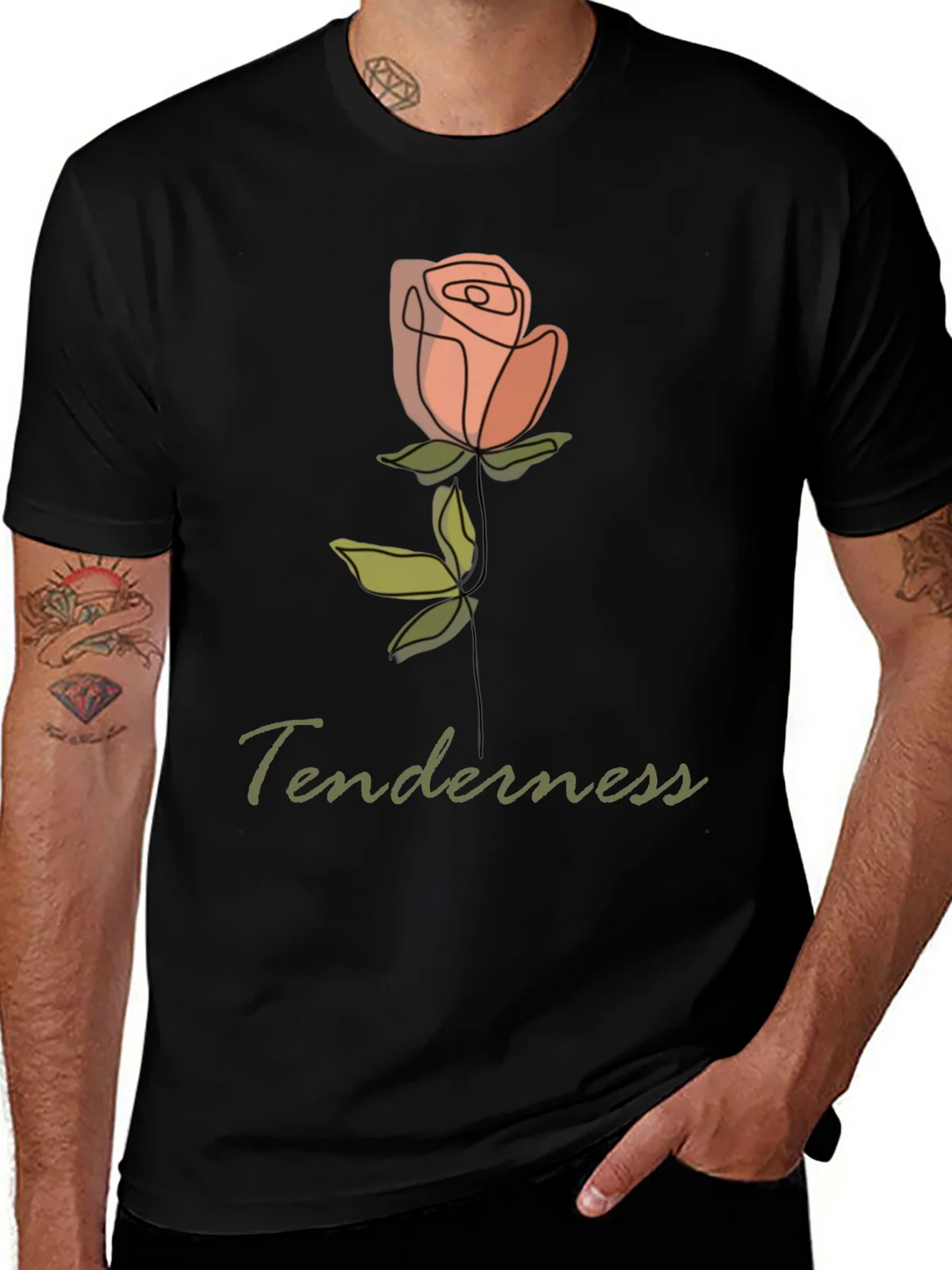 Tenderness Rose Graphic Tee - Stylish Comfort product image 1