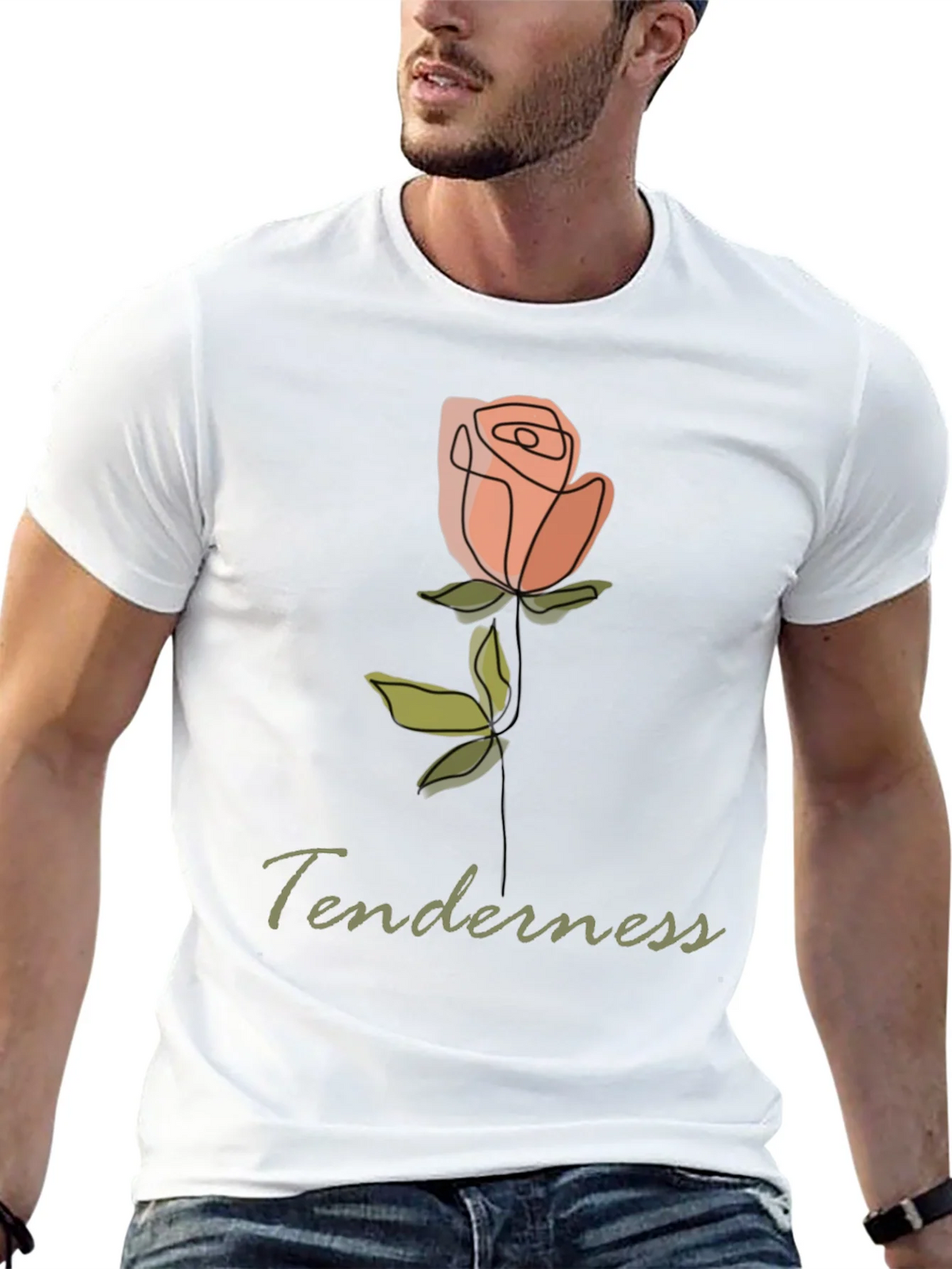 Tenderness Rose Graphic Tee - Stylish Comfort product image 12
