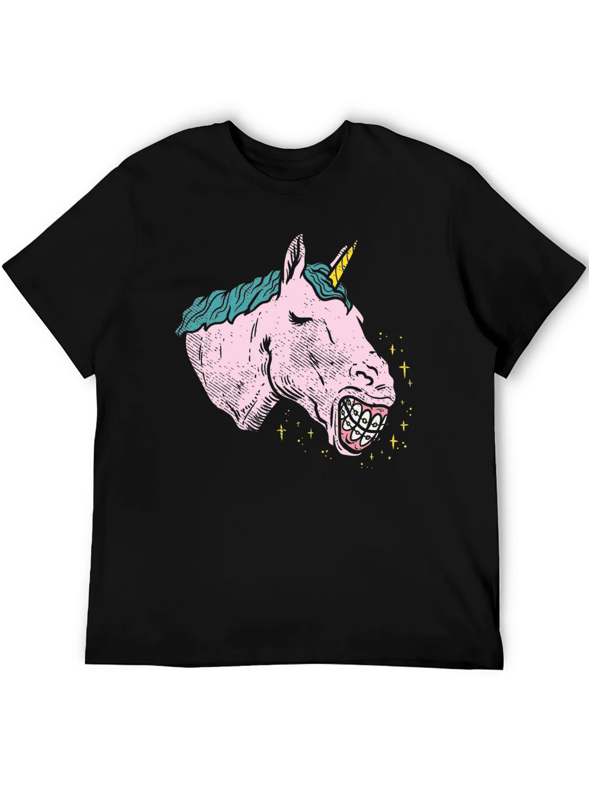 Unicorn Braces Graphic T-Shirt - Novelty Tee product image 5