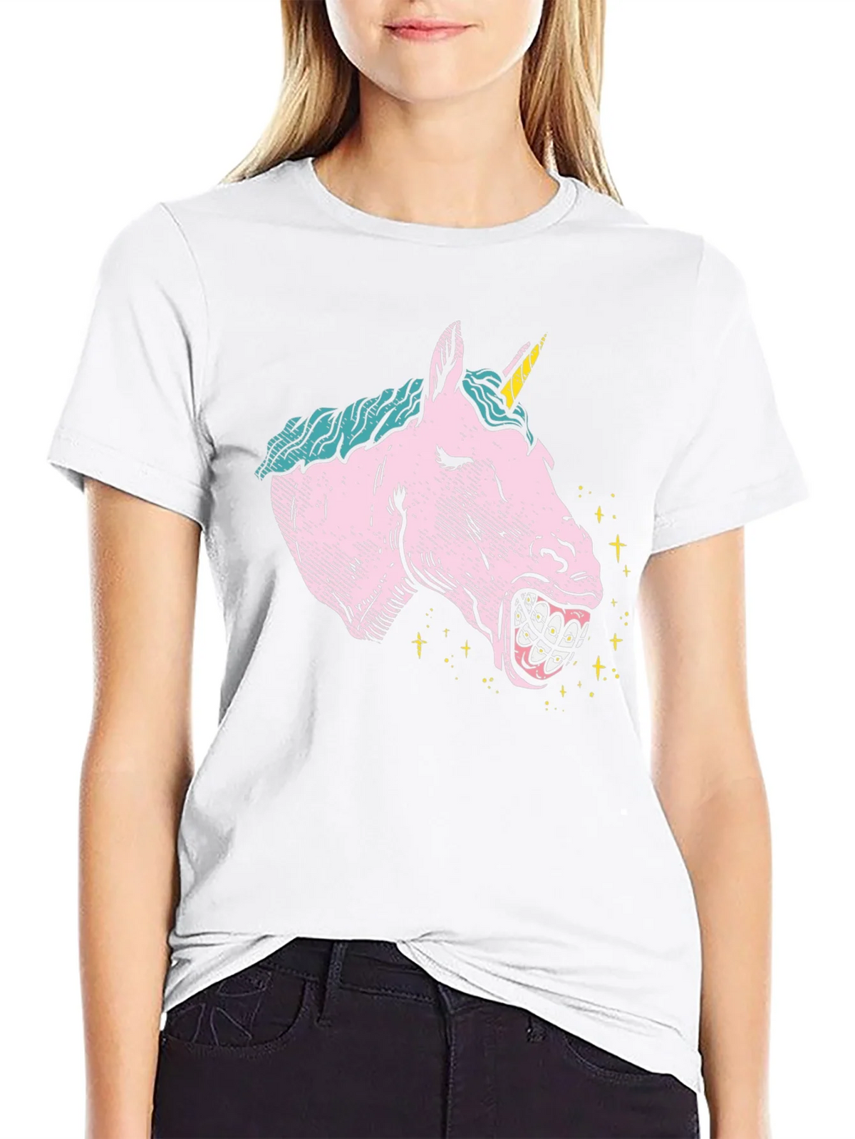Unicorn Braces Graphic T-Shirt - Novelty Tee product image 8