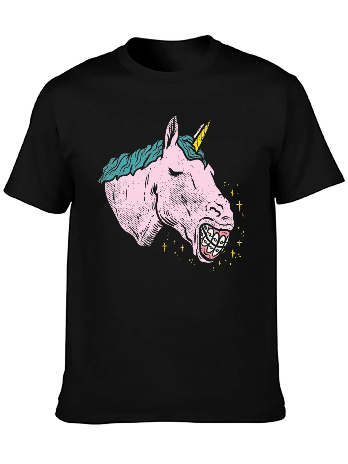 Unicorn Braces Graphic T-Shirt - Novelty Tee product image 3