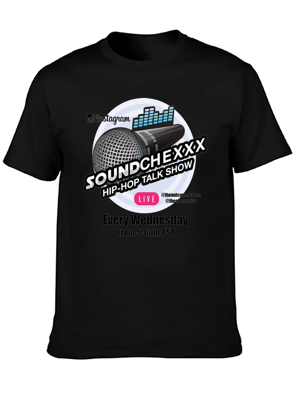 Soundchexxx Hip-Hop Talk Show Black T-Shirt product image 3