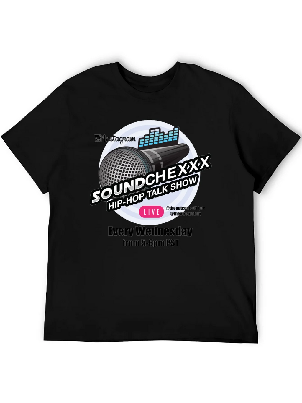 Soundchexxx Hip-Hop Talk Show Black T-Shirt product image 5