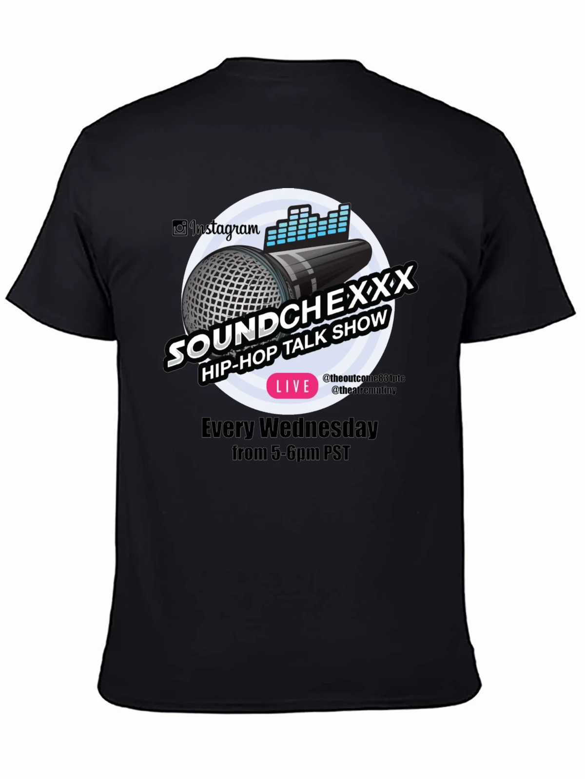 Soundchexxx Hip-Hop Talk Show Black T-Shirt product image 4