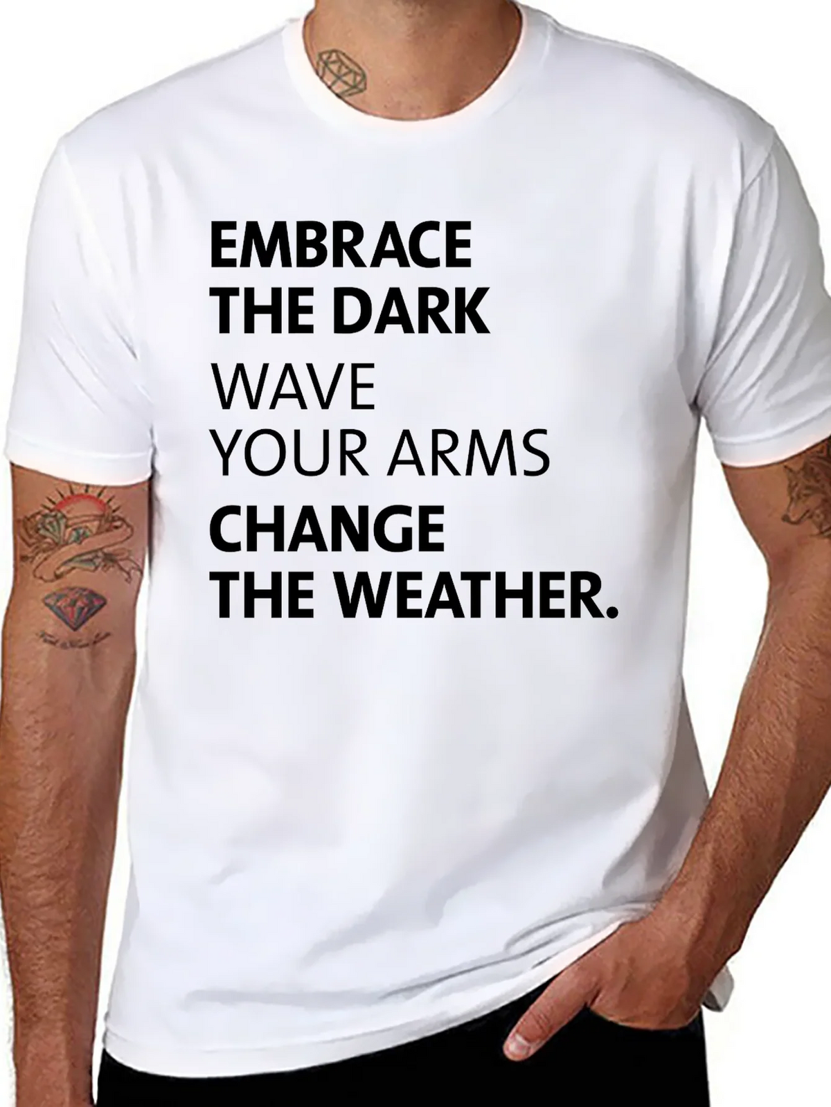 Embrace the Dark Graphic Tee - Change Weather T-Shirt product image 7