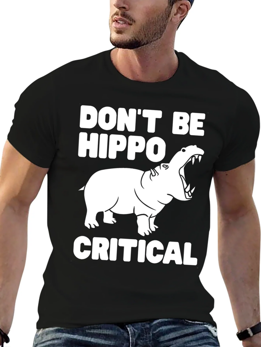 Dont Be Hippo-Critical Graphic Tee product image 6