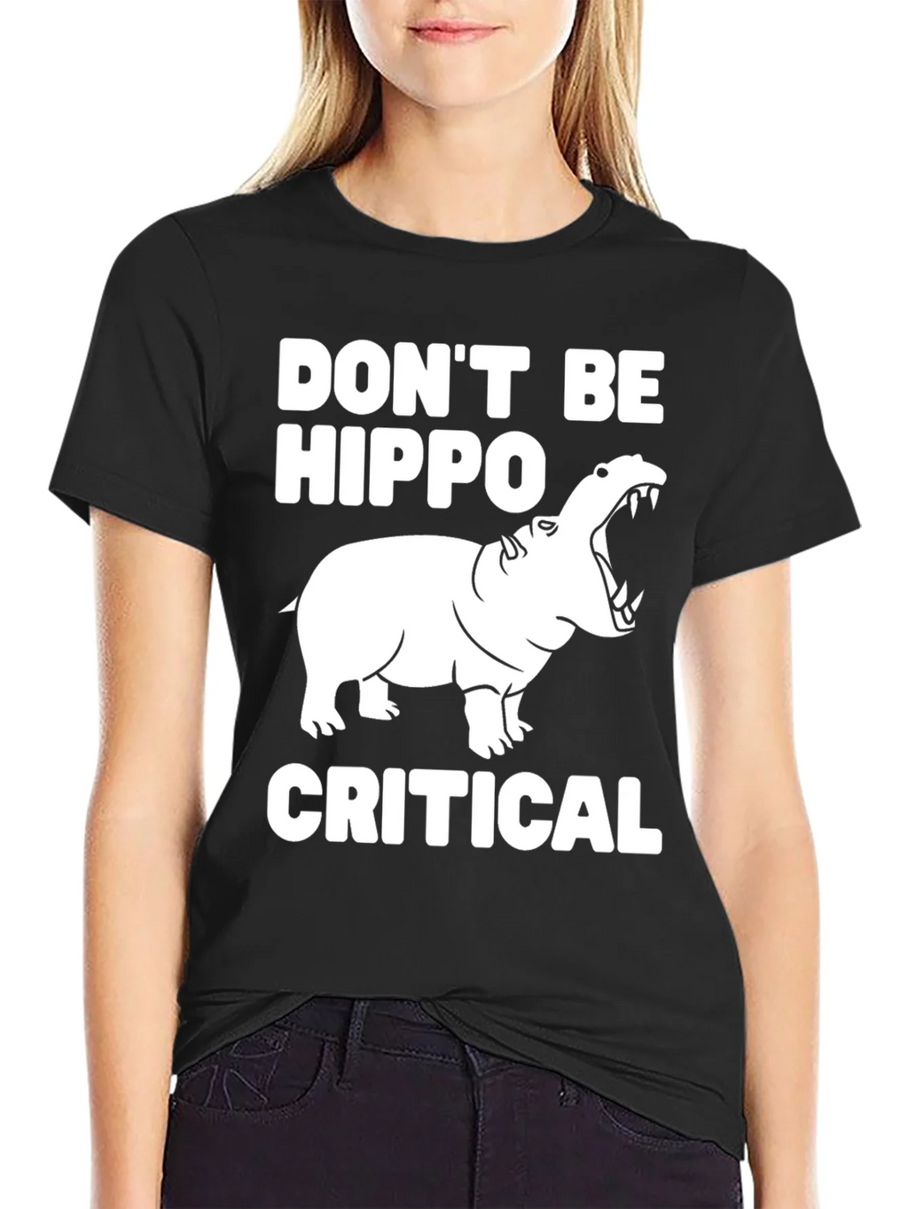 Dont Be Hippo-Critical Graphic Tee product image 2