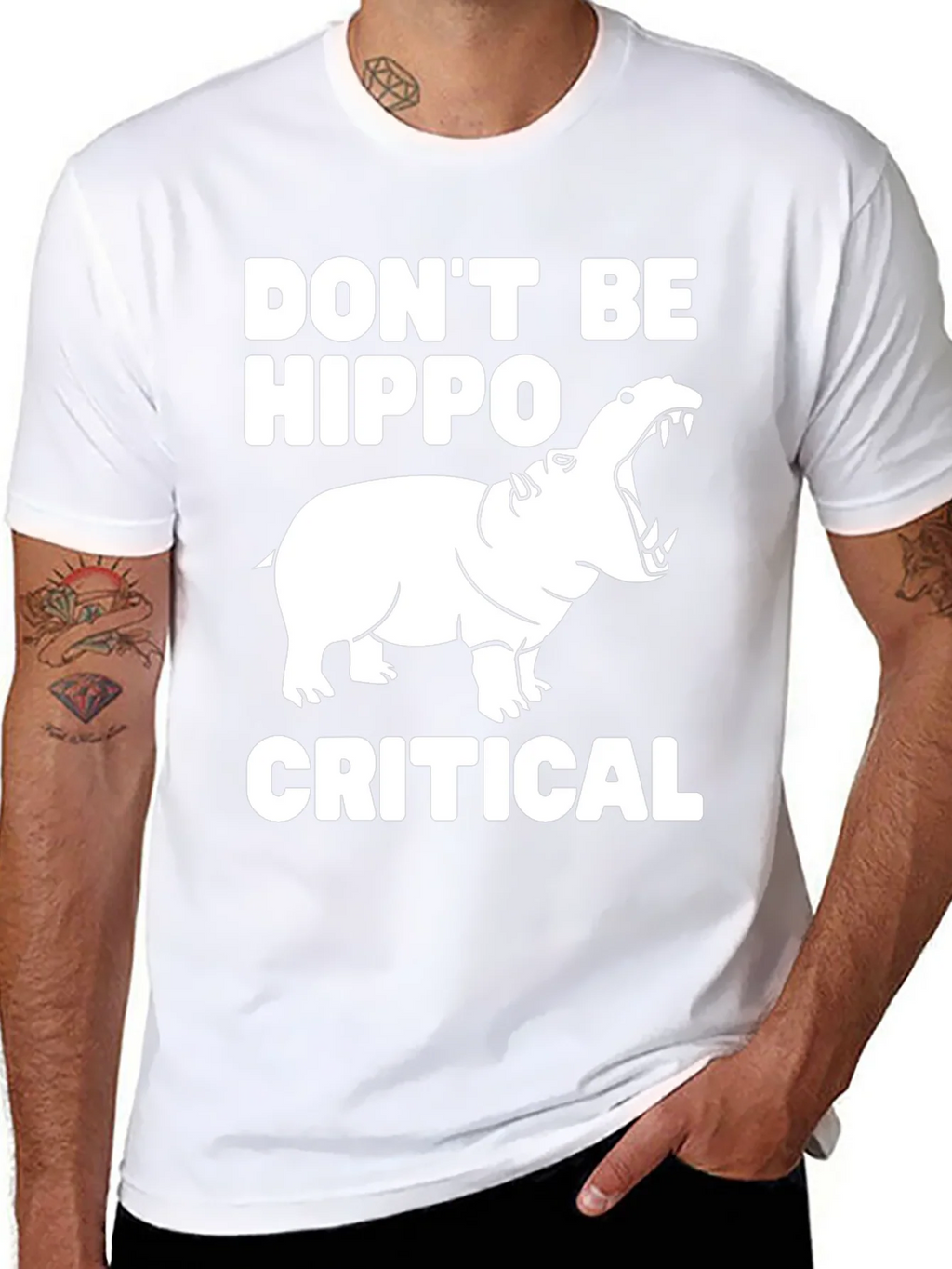 Dont Be Hippo-Critical Graphic Tee product image 7