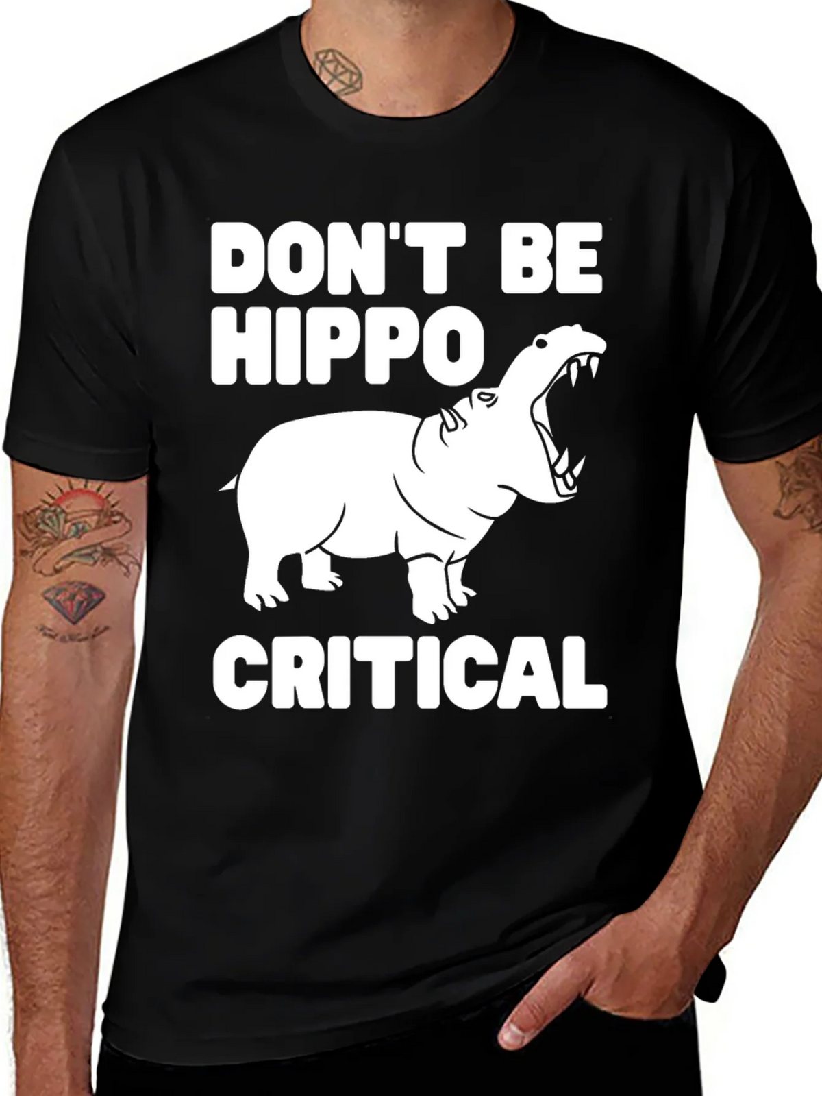 Dont Be Hippo-Critical Graphic Tee product image 1