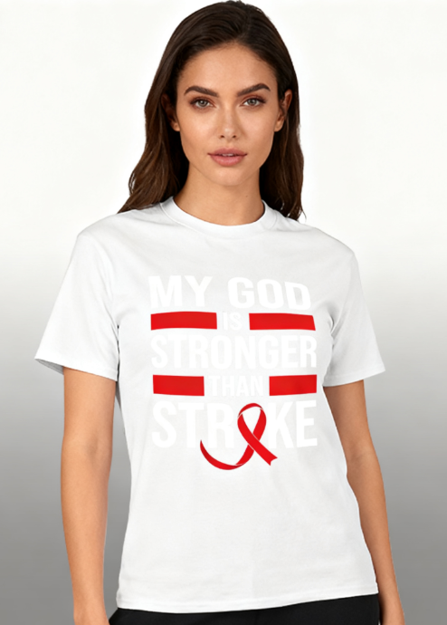 My God Is Stronger Than Stroke Unisex T-Shirt - Awareness product image 5