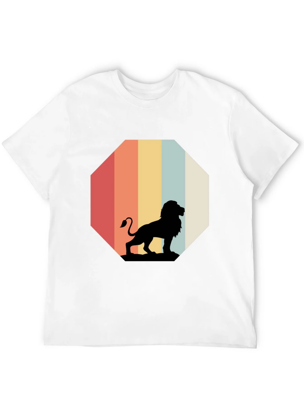 Retro Lion Graphic Tee - Classic Black T-Shirt product image 11