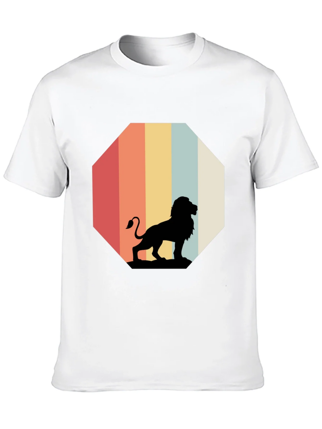 Retro Lion Graphic Tee - Classic Black T-Shirt product image 9