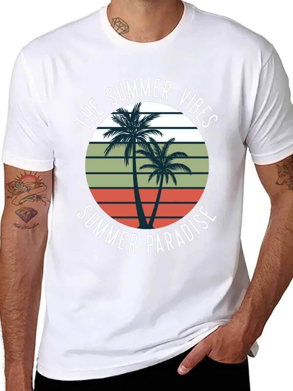 Summer Vibes Palm Tree Graphic T-Shirt product image 4