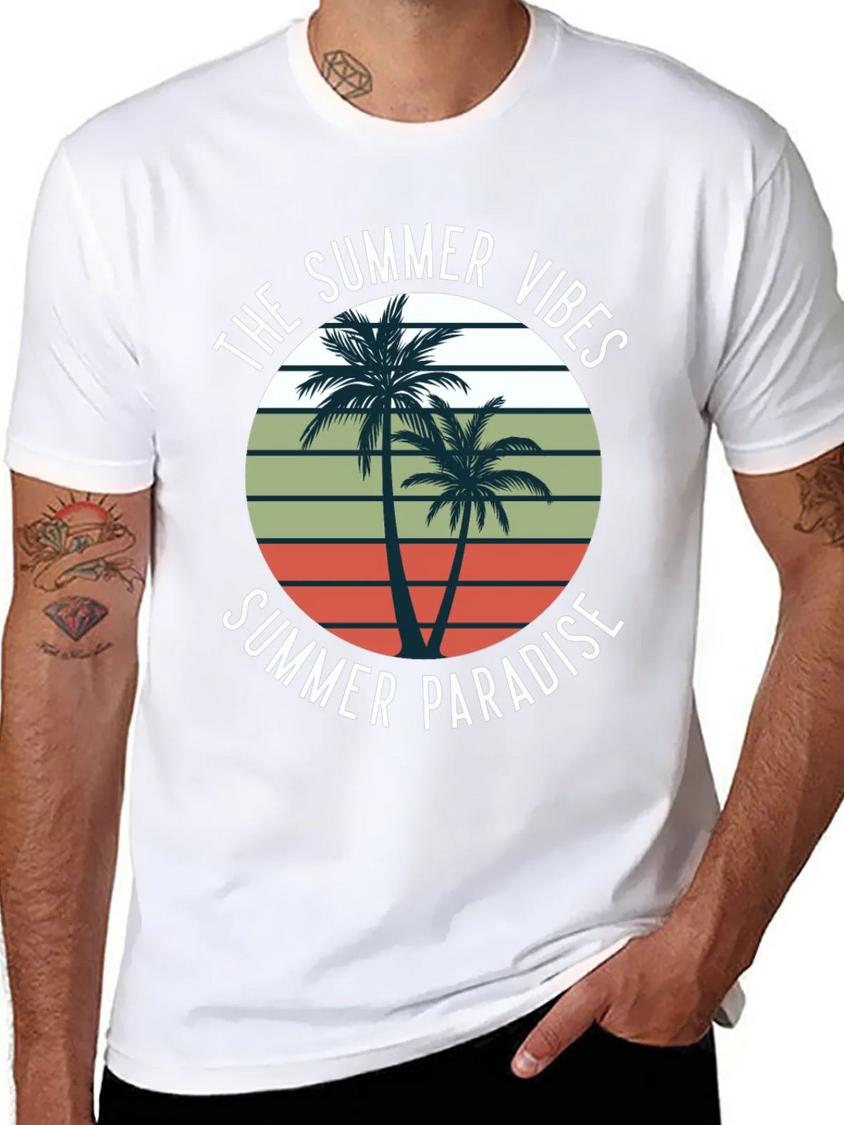 Summer Vibes Palm Tree Graphic T-Shirt product image 4